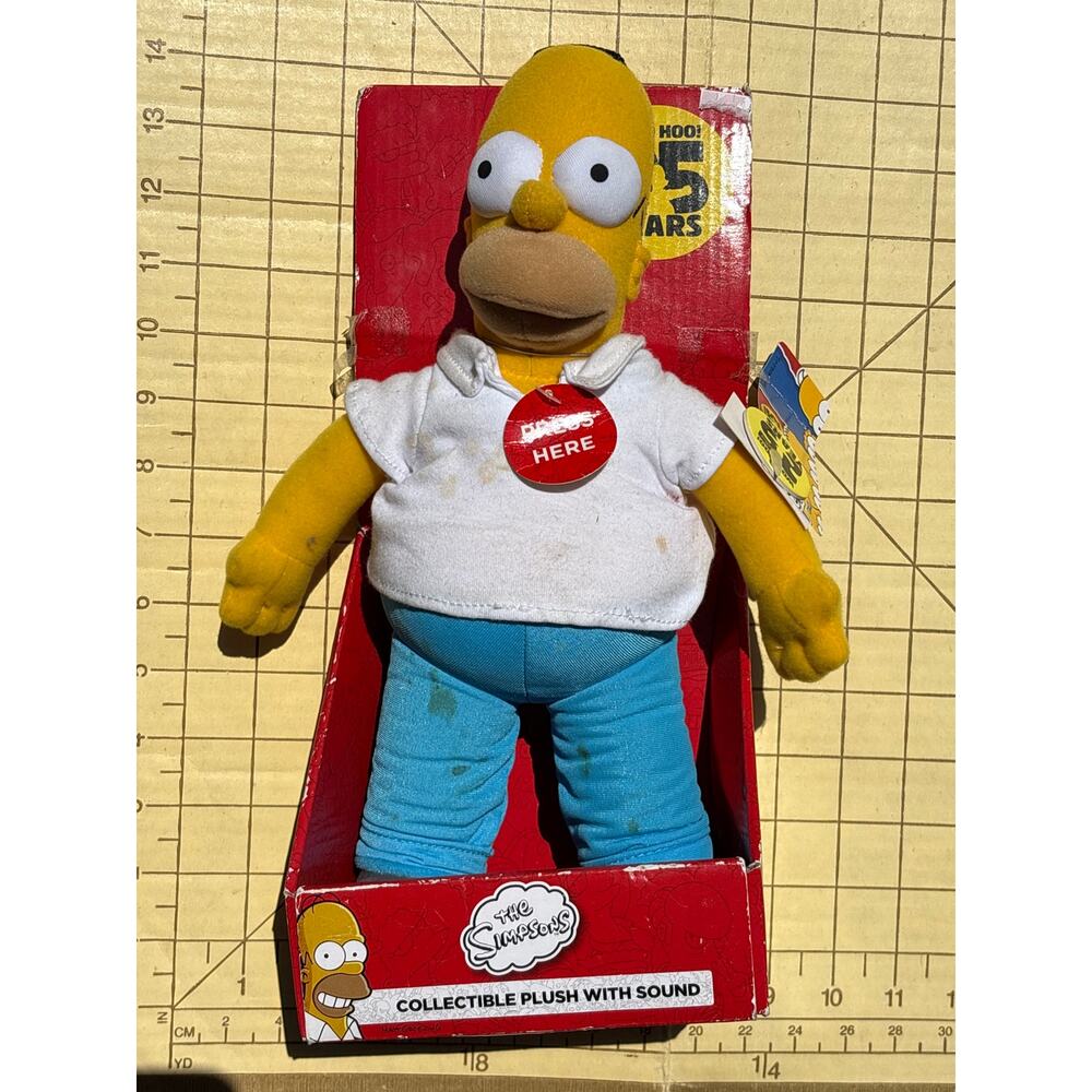 Homer Simpson - The Simpsons Collectible Plush with Sound 25th Anniversary NIB